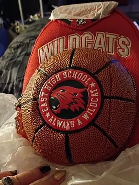 Loungefly Orange & Black Basketball Wildcats Crossbody Bag